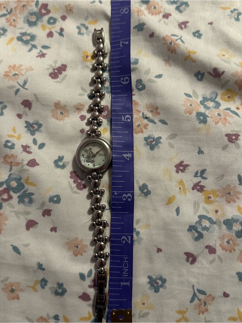 Disney Silver Mickey Mouse Link Bracelet Watch